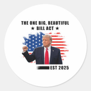 Adesivo A Lei da Grande Conta Bonita Trump 2025