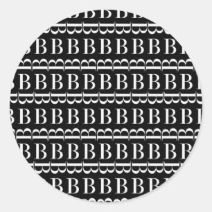 Adesivo A letra inicial B do monograma, escolhe a cor do