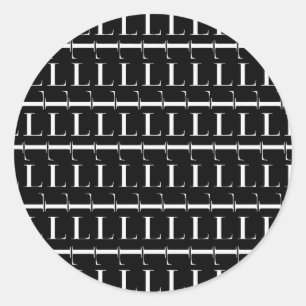 Adesivo A letra inicial L do monograma, escolhe a cor do