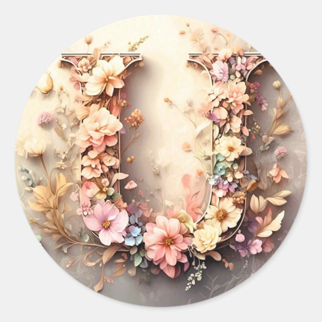 Adesivo A letra U Envelope Sticker (Frente)