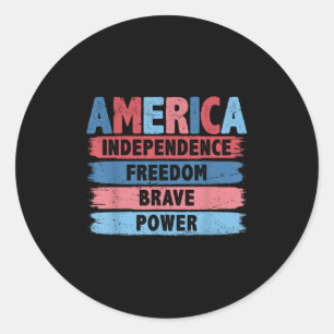 Adesivo A Liberdade de Independência da América Retrora Co