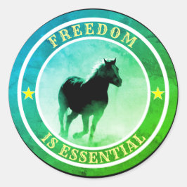 Adesivo A liberdade é essencial (cavalo)