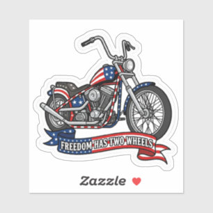 Adesivo A Liberdade Tem Duas Rodas Moto Americano de Motoc