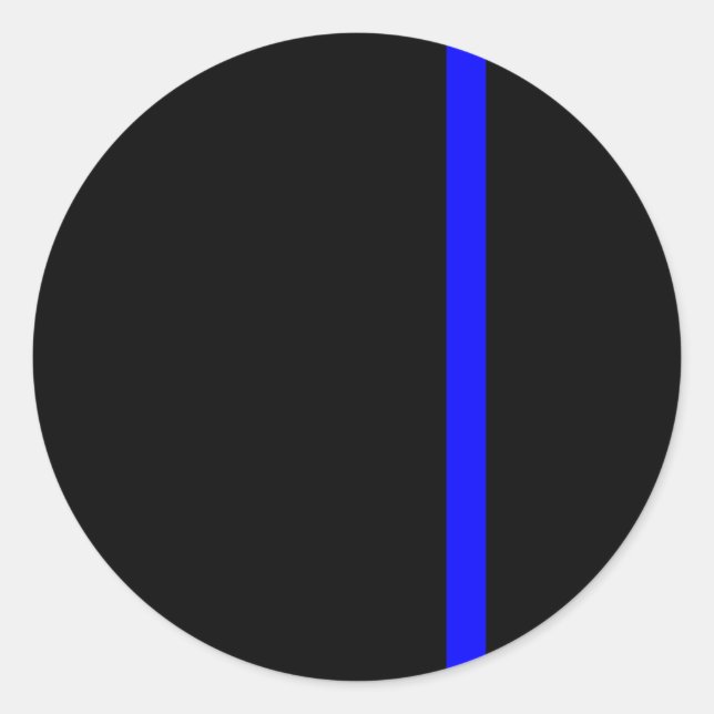 Adesivo A linha azul fina simbólica vertical (Frente)