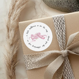 Adesivo A Little Ballerina is on the Way Pink Ballet Shoes