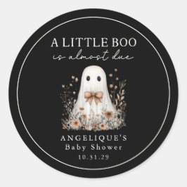 Adesivo A Little Boo Ghost Wildflowers Baby Shower 