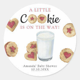 Adesivo A Little Cookie is on the way Baby shower