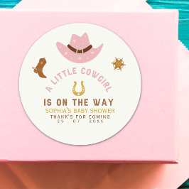 Adesivo A Little Cowgirl Is on The Way Cute Baby Shower