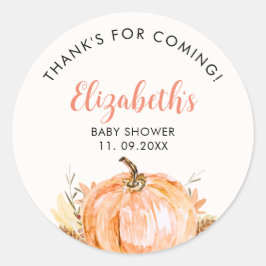 Adesivo a Little Pumpkin is on the way, Baby Shower