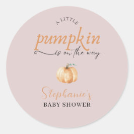Adesivo A Little Pumpkin Is On The Way Fall Baby Shower