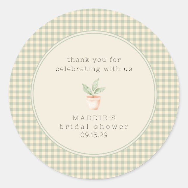 Adesivo A Little Sprout is on the Way Baby Shower  (Frente)