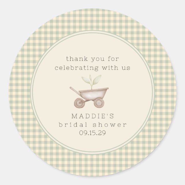 Adesivo A Little Sprout is on the Way Baby Shower  (Frente)