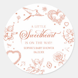 Adesivo A Little Sweetheart Valentine's Day Baby Shower