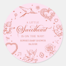 Adesivo A Little Sweetheart Valentine's Day Baby Shower