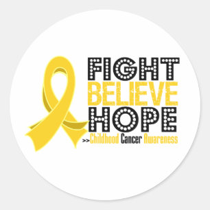Adesivo A luta acredita a esperança - cancer da infância