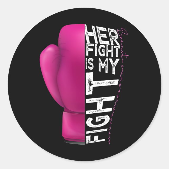 Adesivo A Luta Dela É A Minha Luz De Boxas Rosa (Frente)