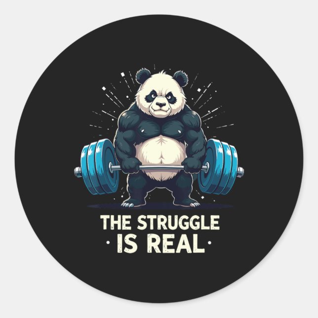 Adesivo A Luta É Um Motivo Engraçado Para O Egim Panda Wor (Frente)