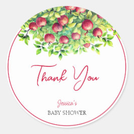 Adesivo A Maçã do Nosso Chá de fraldas de Ação de Graças