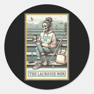 Adesivo A mãe de Lacrosse, Skeleton Tarot Card Engraçado M