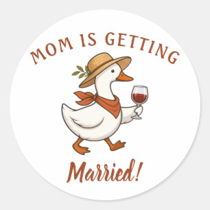 Adesivo A Mamãe Vai Casar Pato Divertido Noiva