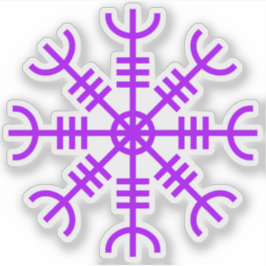 Adesivo A Mão de Awe - Aegishjalmur (roxo)