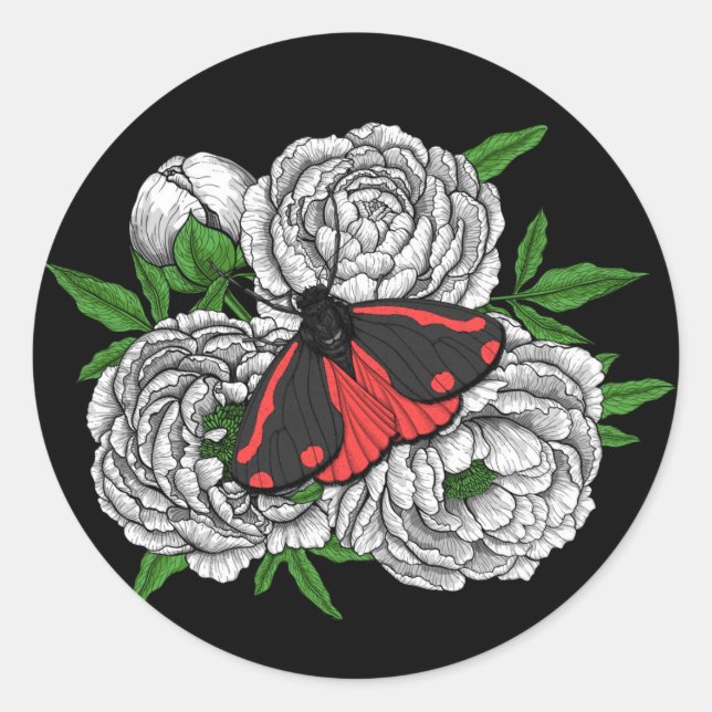 Adesivo A mariposa cinabar (Frente)