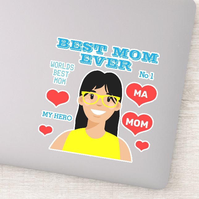 Adesivo A Melhor Mãe Personalizada Do Nunca (Detalhe)