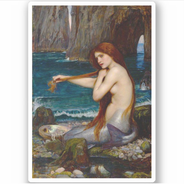 Adesivo A Mermaid, c. 1900 by John Waterhouse (Frente)