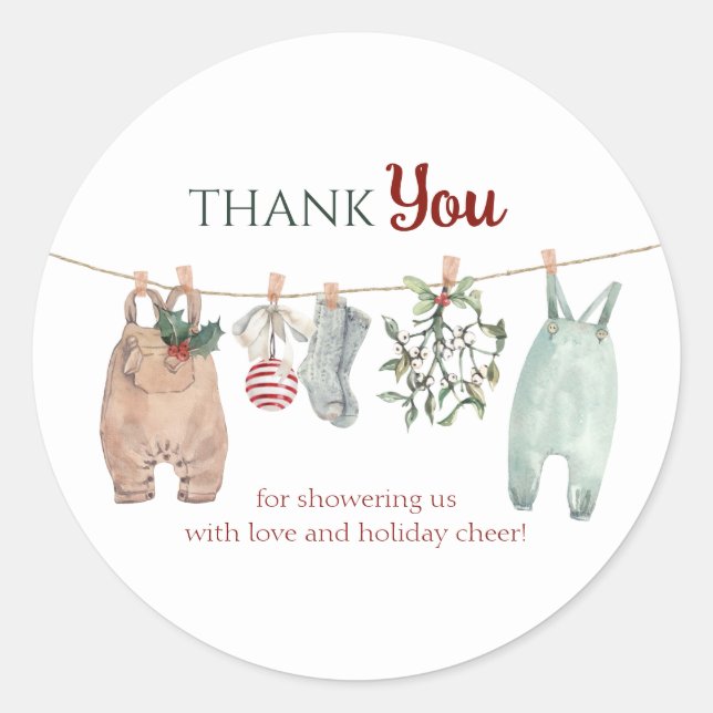 Adesivo A Merry Little Christmas Clothes Thank You (Frente)