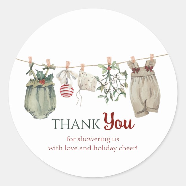 Adesivo A Merry Little Girl Christmas Clothes Thank You (Frente)