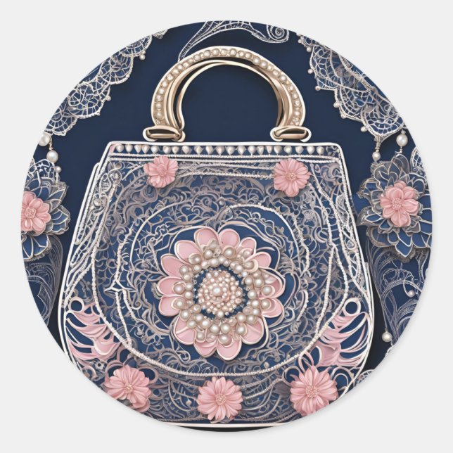 Adesivo A minha arte azul da bolsa AI (Frente)