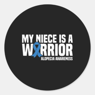 Adesivo A minha sobrinha é um guerreiro Blue Ribbon Alopec