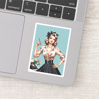 Adesivo A moda das mulheres glamourosas dos anos 50, prese