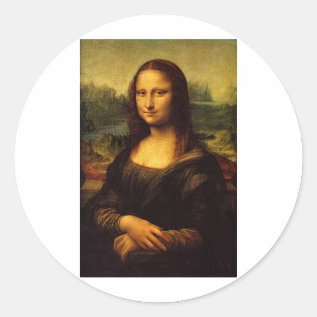 Adesivo A Mona Lisa por Leonardo Da Vinci c. 1503-1505 (Frente)