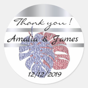 Adesivo A monstera do brilho exótico tropical deixa a eff