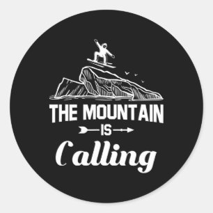 Adesivo A Montanha Chama-Se Snowboarder Snowboard Gift