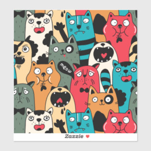 Adesivo A multidão de gatos