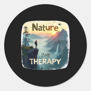 Adesivo A Natureza É Minha Terapia - Caminhada - Mulheres