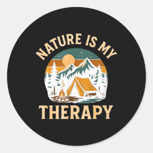 Adesivo A Natureza É Minha Terapia de Acampamento - Aventu