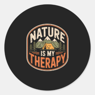 Adesivo A natureza é terapia camping aventura ao ar livre
