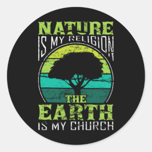 Adesivo A Natureza Nativa Do Dia Americano É A Minha Relig