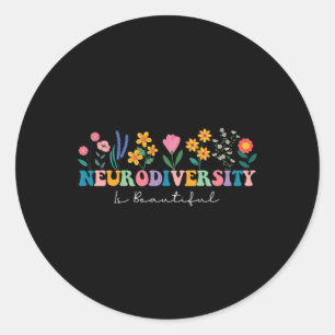 Adesivo A Neurodiversidade É Um Autismo Lento E Flor