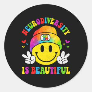 Adesivo A Neurodiversidade é um sorriso bonito diante do a