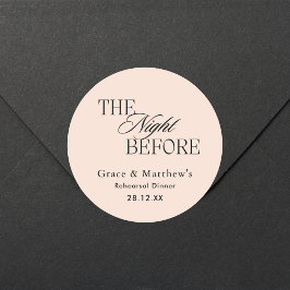 Adesivo A Noite Antes Do Ensaio Jantar Lave O Favor Rosa