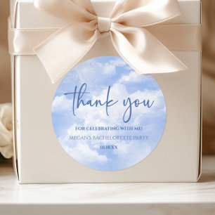 Adesivo A Noiva Está Na Nuvem Nove Azul Festa de Solteira