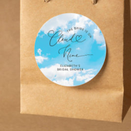 Adesivo A Noiva Está Na Nuvem Nove Chá de panela Elegante