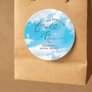 Adesivo A Noiva Está Na Nuvem Nove Chá de panela Elegante