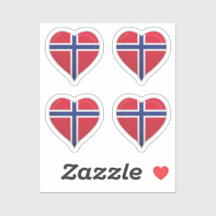 Adesivo A Noruega ama o cartaz do orgulho da bandeira