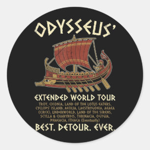 Adesivo A Odisseia Tour Mundial Odysseus Mitologia Grega