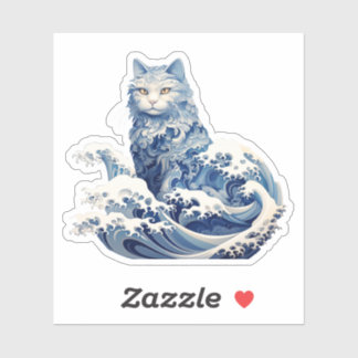 Adesivo A Onda De Gato De Kanagawa